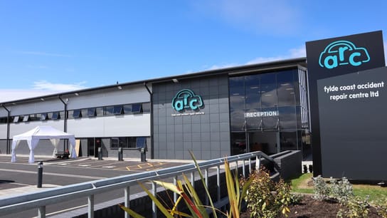 Outside ARC building showing reception
