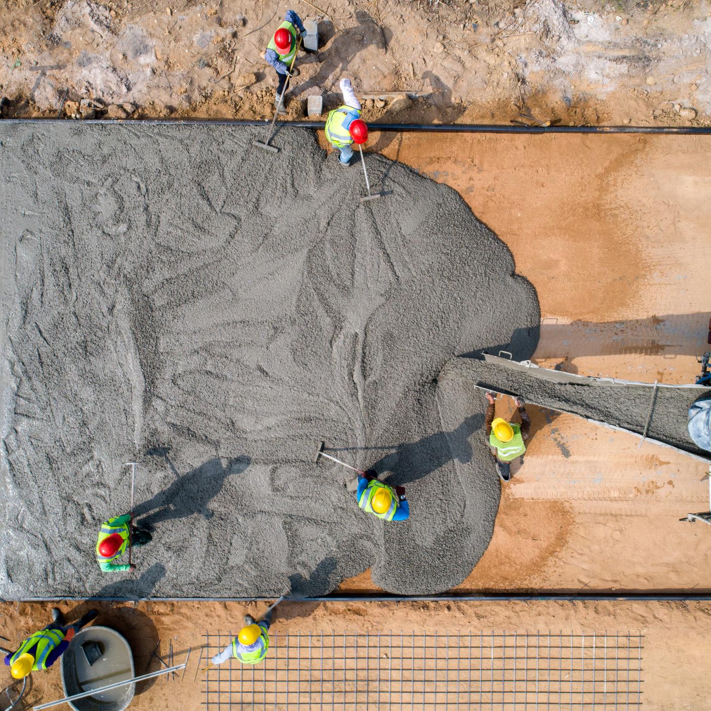 pouring concrete 
