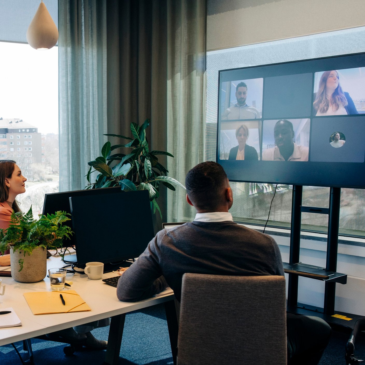 Man watching auditing webinar