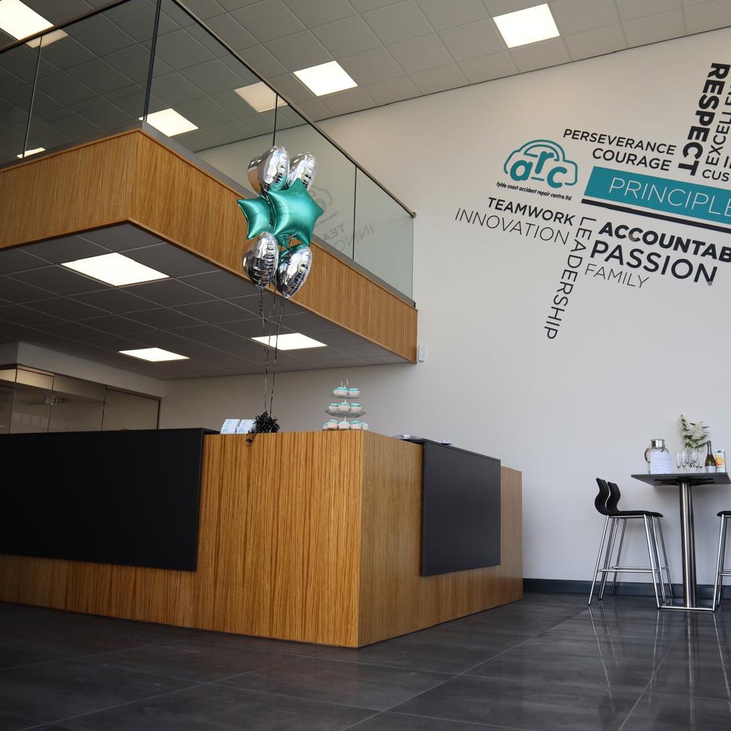 Reception desk at ARC facility
